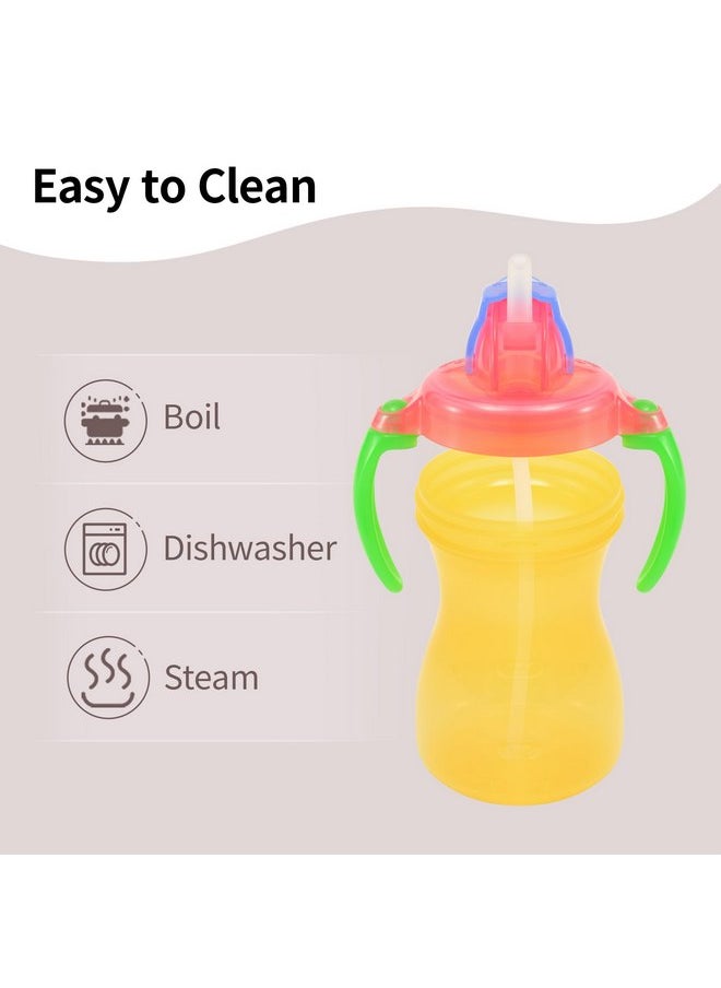 PIGEON Mini Toddler Straw Cups with Retractable Handles - Leak-Proof, Easy to Clean, Lightweight and Portable - Ideal for Babies 9 Months and Up - 150ml/5oz, Yellow