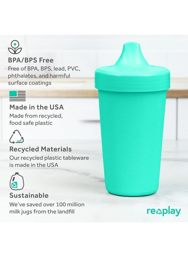 Re-Play Made in USA 10 Oz. Sippy Cups for Toddlers, Pack of 4 - Reusable Spill Proof Cups for Kids, Dishwasher/Microwave Safe - Hard Spout Sippy Cups for Toddlers 3.13