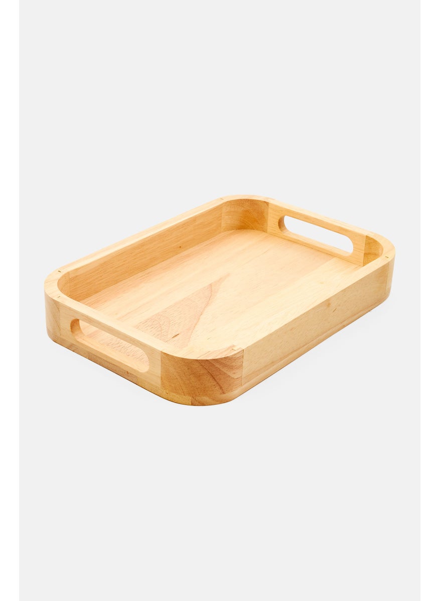 Wooded Tray , Tan