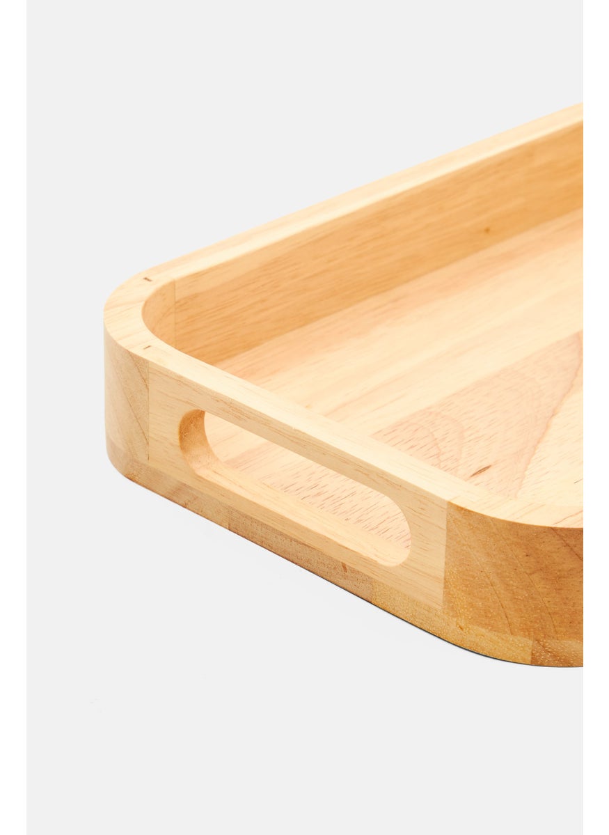 Wooded Tray , Tan