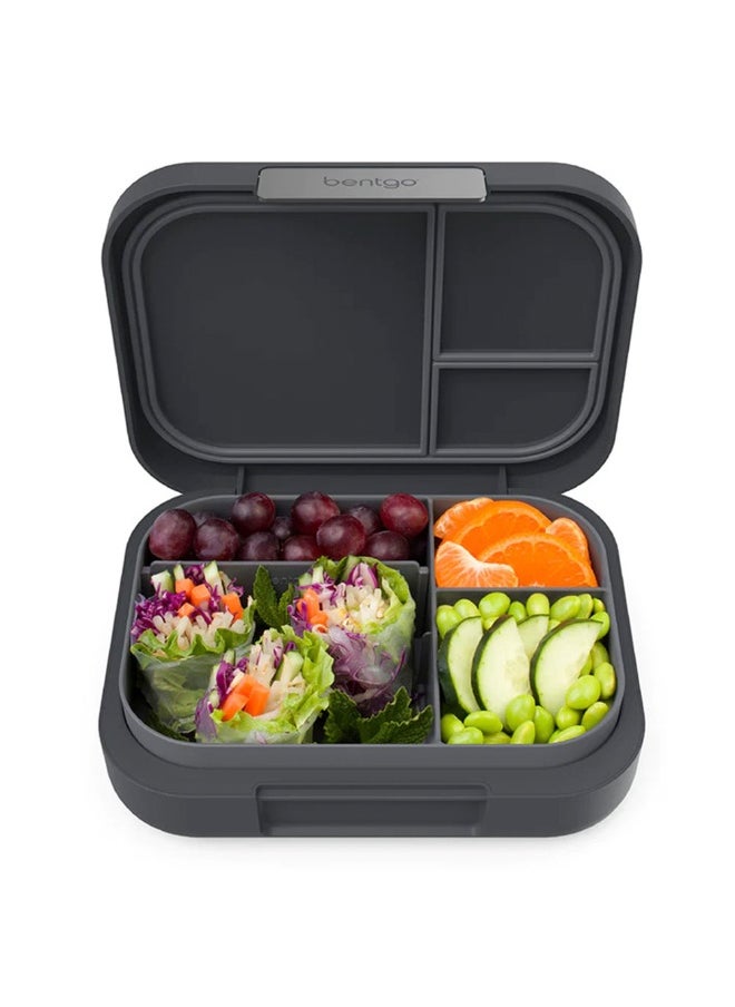 4 Compartments Modern Adult Lunchbox 850 mL  Dark Gray