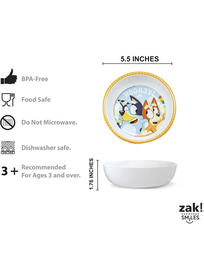 Zak Designs zak! 5-Piece Dinnerware Set, Bluey