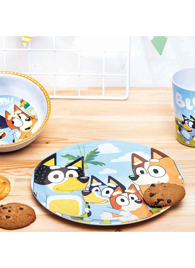 Zak Designs zak! 5-Piece Dinnerware Set, Bluey