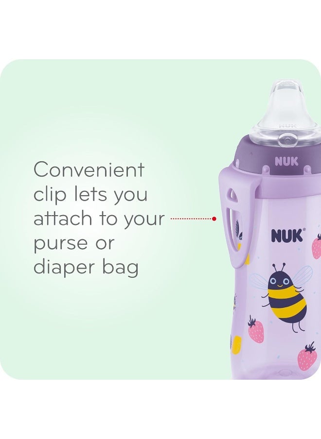 NUK Active Sippy Cup, 10 oz, 2 Pack, 8+ Months, Pink Music