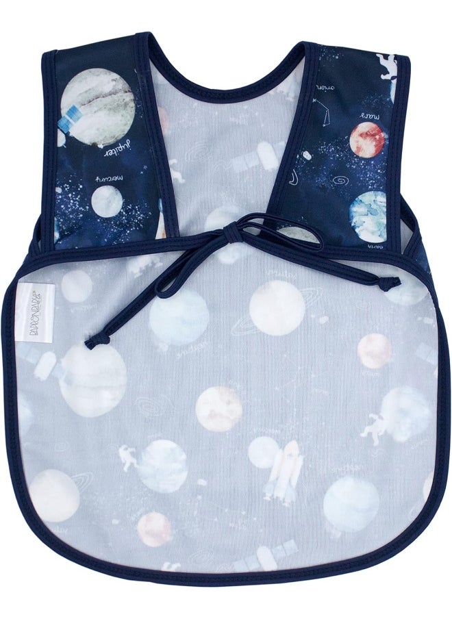 BapronBaby Outer Space Bapron - Soft Waterproof Stain Resistant Bib - Machine Washable - 6m - 5yr - (Sz Baby/Toddler 6m-3T)