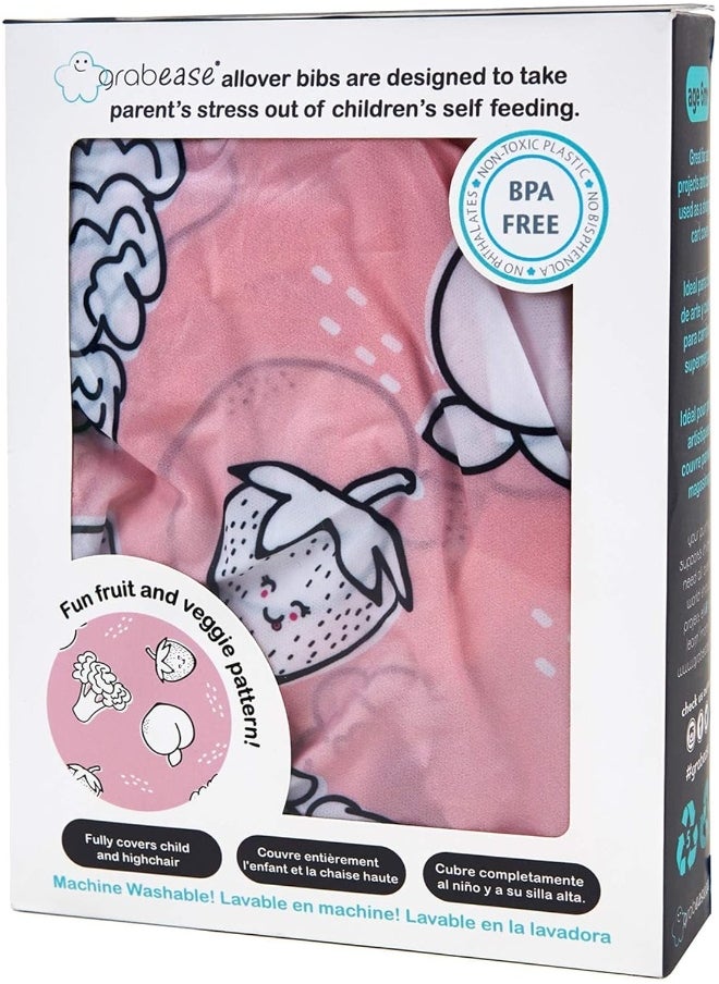 Grabease Allover Waterproof Bib for Self-Feeding Babies and Toddlers 6-24 Mos.