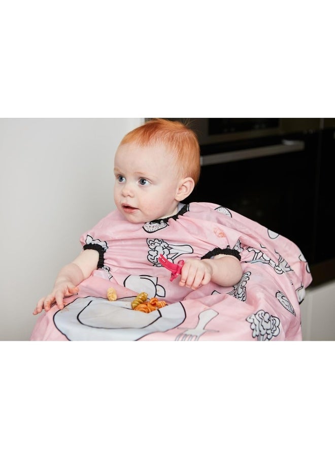 Grabease Allover Waterproof Bib for Self-Feeding Babies and Toddlers 6-24 Mos.