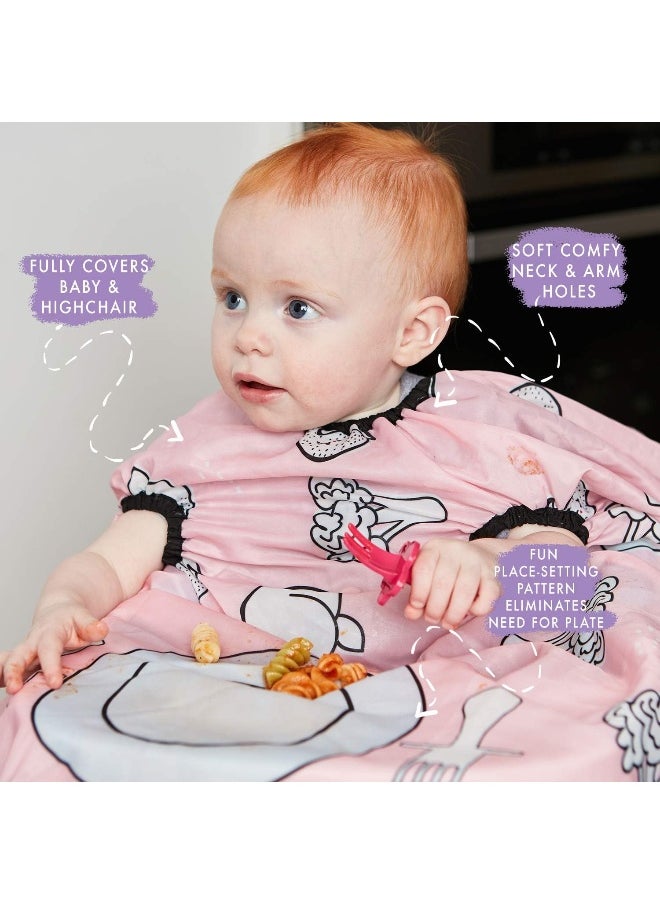 Grabease Allover Waterproof Bib for Self-Feeding Babies and Toddlers 6-24 Mos.