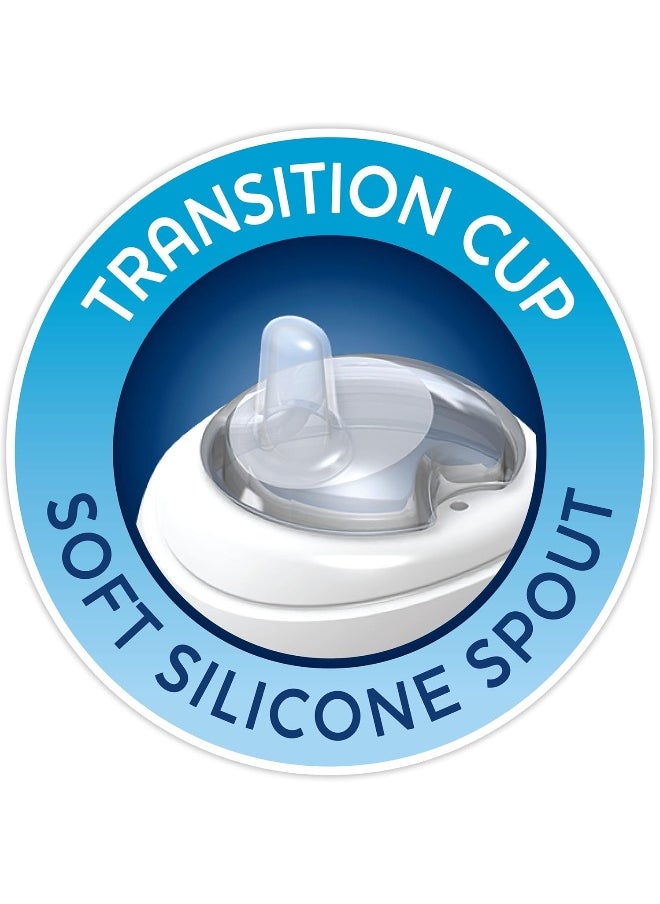 Chicco Soft Silicone Spout Spill Free Transition Baby Sippy Cup 210ml Blue 4m+