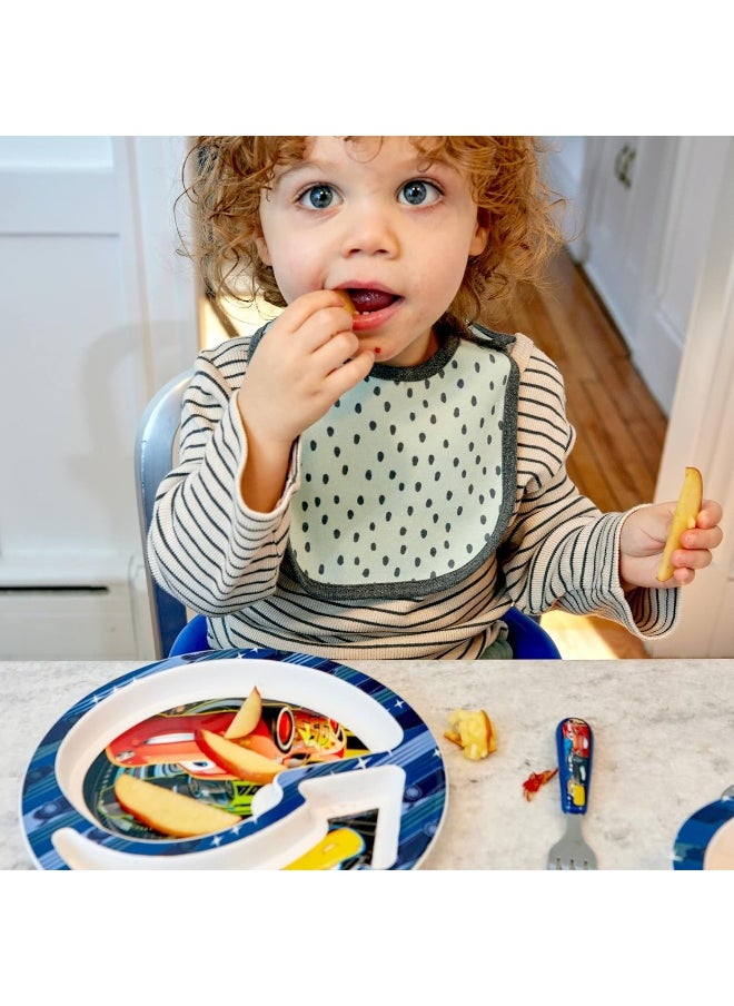 The First Years Disney/Pixar Cars Dinnerware Set - Toddler Plates and Toddler Utensils - 4 Count