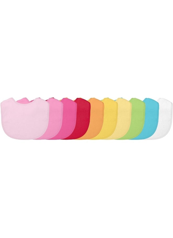 Green Sprouts Baby Stay-Dry Infant Bibs, 3-12 months, Multi Color, (10pcs) Pack Of 1