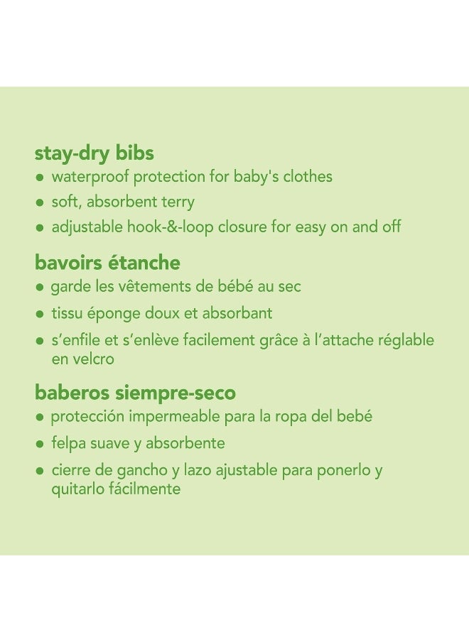 Green Sprouts Baby Stay-Dry Infant Bibs, 3-12 months, Multi Color, (10pcs) Pack Of 1