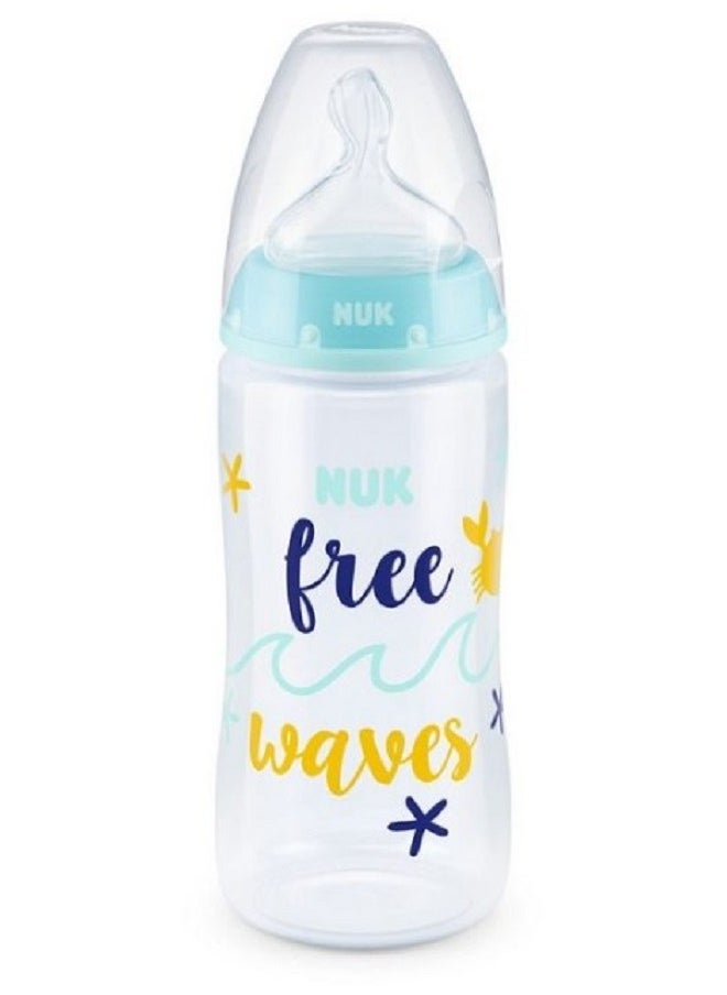 NUK Baby Bottle, 6-18 Months, Anti Colic, Silicone Teat, BPA Free, Receive Woody or Buzz (Design Varies), 300 ml