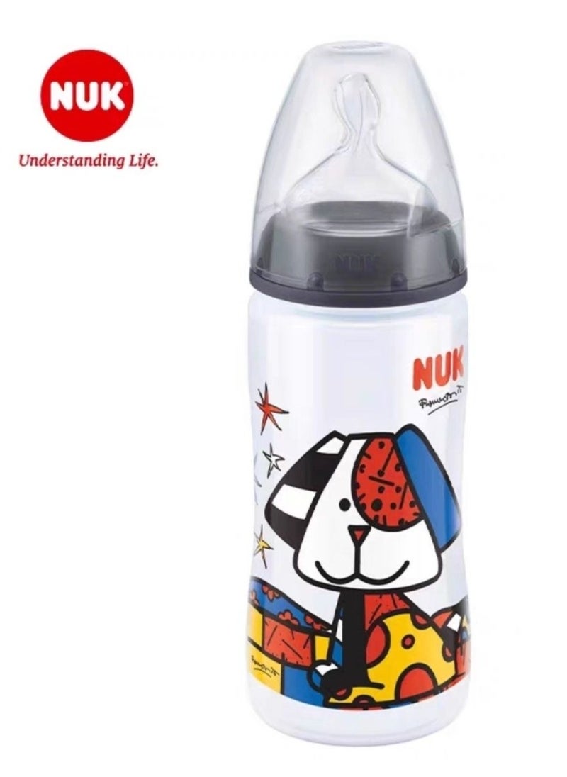 NUK PP-Flasche First Choice+ Toy Story Baby Bottle, 6-18 Months, Anti Colic, Silicone Teat, BPA Free, Receive Woody or Buzz (Design Varies), 300 ml