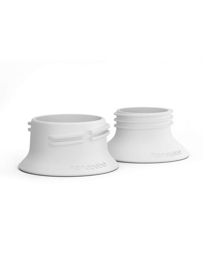 Nanobebe Baby Bottle Breast Pump Adapters, Compatible with Most Pumps 4-Pack