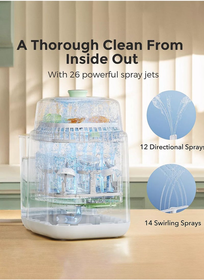 KleanPal Pro Baby Bottle Washer - Sterilizer & Dryer Combo for Easy Cleaning - Bottle Washer Machine for All Bottles, Pump Parts & Baby Item Care - Save Time & Effort