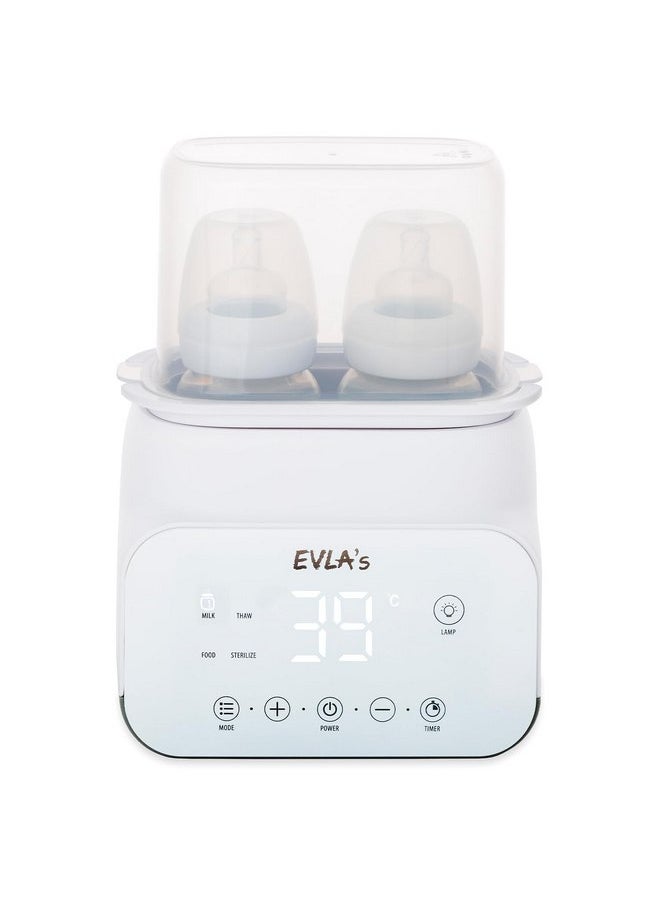 EVLA’S Baby Bottle Warmer, Multi-Function Feeding Bottle Warmer, Fast and Accurate Breastmilk and Formula Milk Warmer with Timer, Defrost, Keep Warm, Baby Food Jar Heating Functions, White
