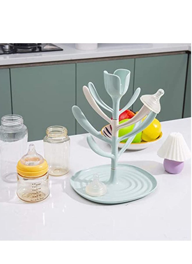 Bottle Bottle Drying Rack Beautiful Design Easy to Clean Removable Water Tray Used for Teats Ideal for Bottles Nipples Cups Pump Parts and Accessories