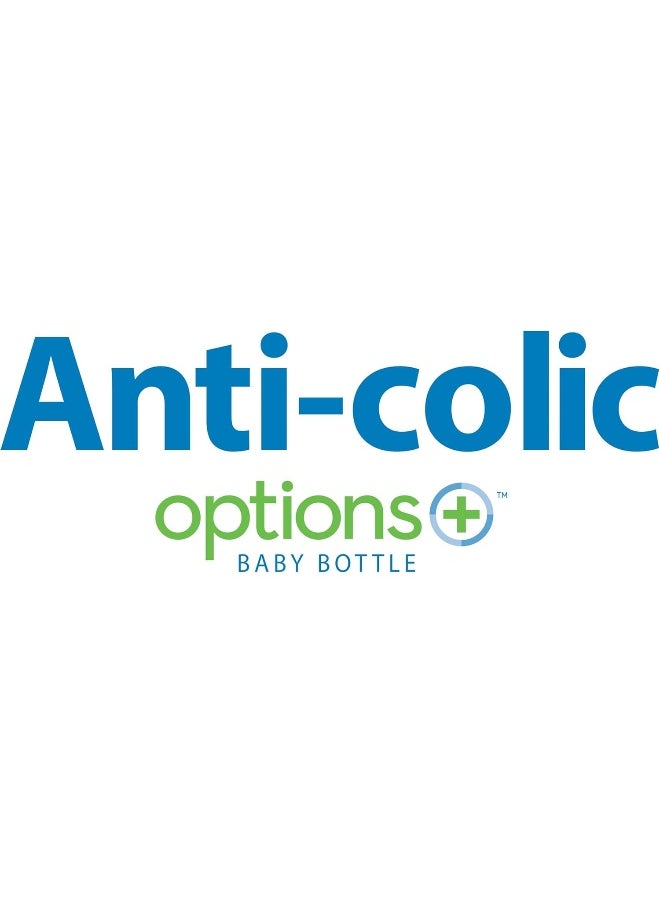 Dr. Brown’s Natural Flow® Anti-Colic Options+™ Narrow Baby Bottle, Lavender, 4oz/120mL, with Level 1 Slow Flow Nipple, 3-Pack