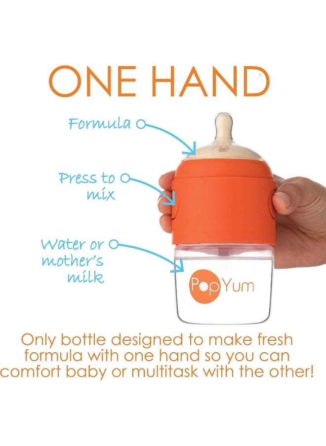 PopYum 9 oz Anti-Colic Formula Making/Mixing/Dispenser Baby Bottles, 3-Pack