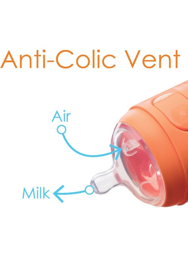 PopYum 5 oz Anti-Colic Formula Making/Mixing/Dispenser Baby Bottles, 3-Pack