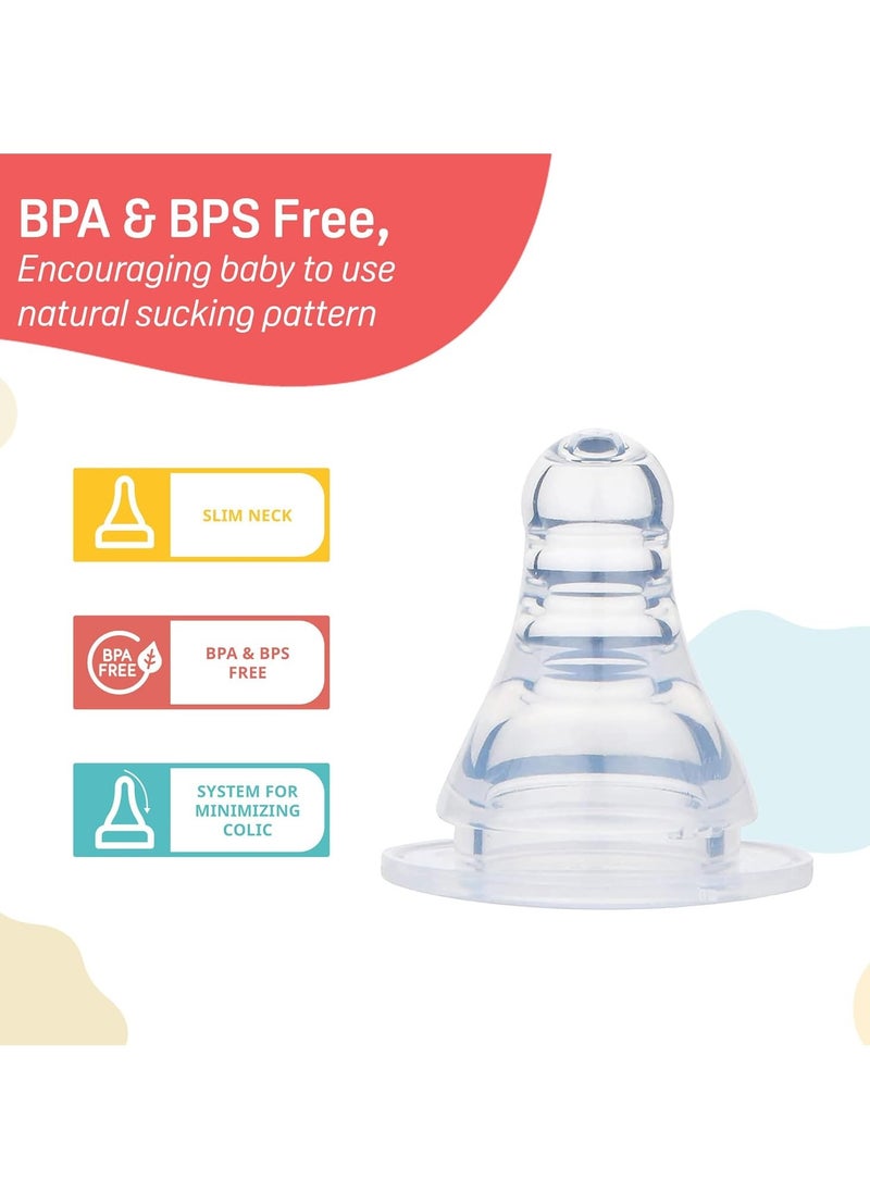 Pigeon Peristaltic Nipple LL Y Cut,for 12+ Month Babies,BPS Free,BPA Free,Pack of 3