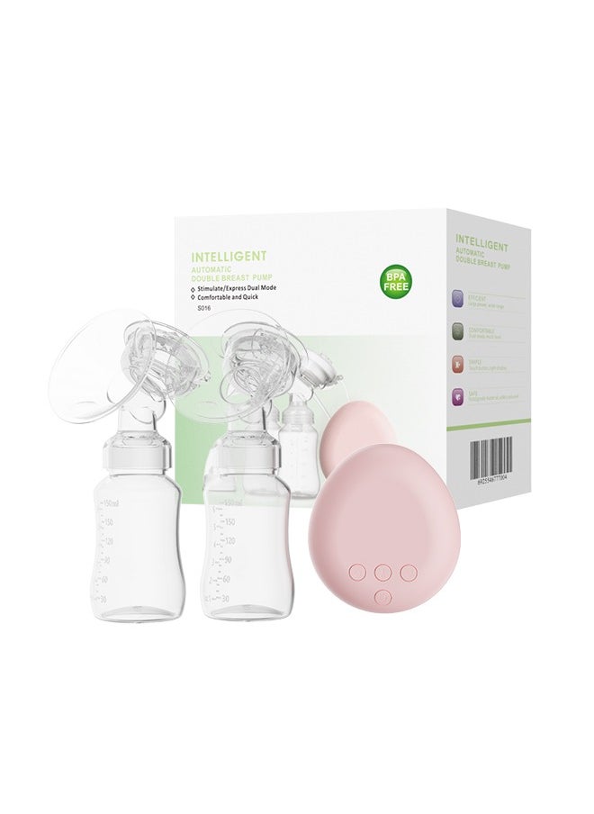 Double Electric Breast Pump with 2 Modes 9 Levels BPA Free 150ml * 2 Bottles Silent Design Memory Function Auto Shutoff for Easy Use