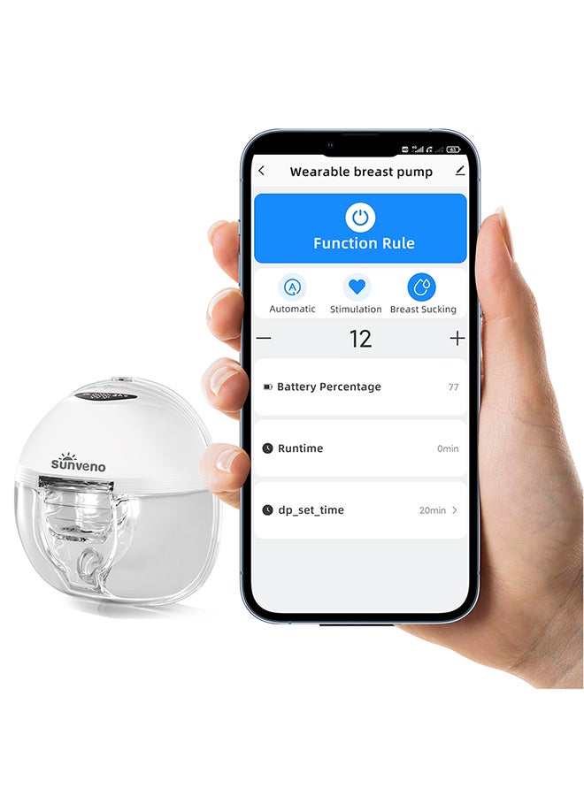 Smart Wearable Automatic Breast Pump - White