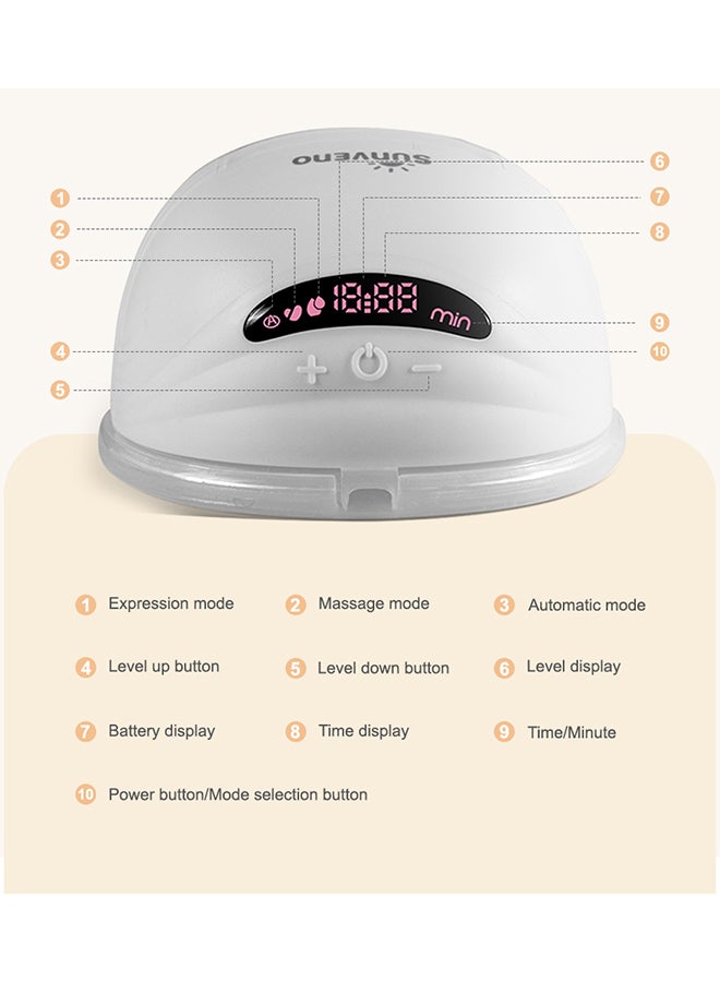 Smart Wearable Automatic Breast Pump - White