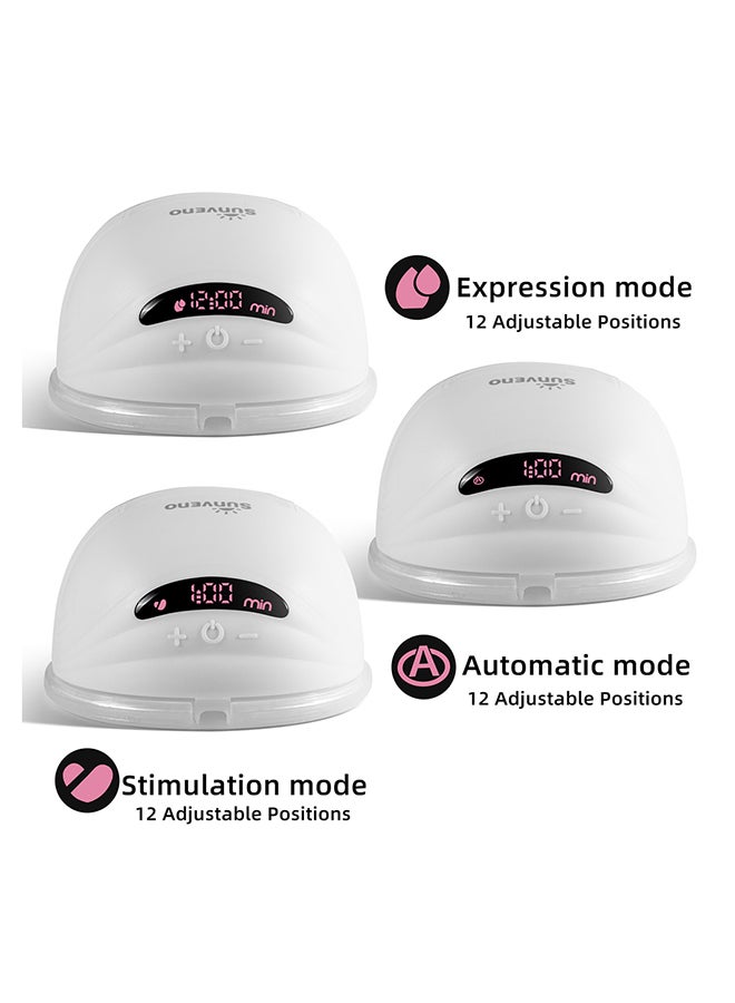 Smart Wearable Automatic Breast Pump - White