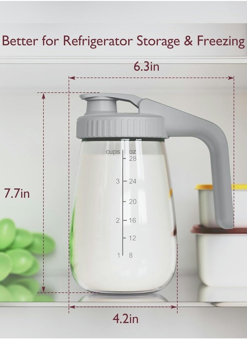 Breast Milk Pitcher, Resistant to Heat and Cold Abrupt Temp Swings, No Leak Breast Milk Fridge Storage Container With Wide Mouth, Fast Baby Formula Maker, Breastfeeding Essentials