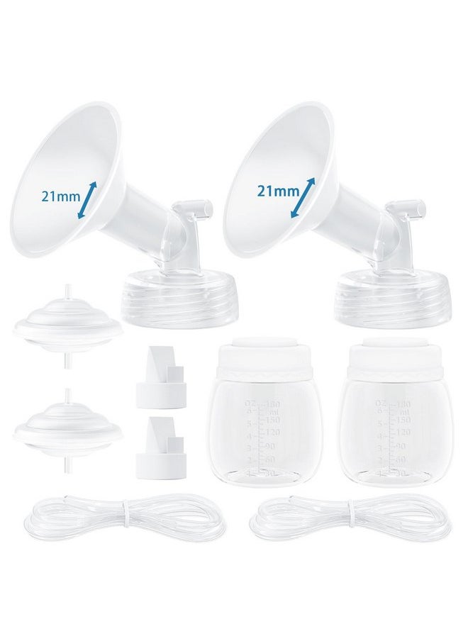 Breast Pump Parts Compatible with Spectra Replacement Pump Parts, Spectra Pump Parts, Spectra Breast Pump, Spectra Bottles, Spectra s1 s2 Pump Parts, Spectra Flange 21mm Full Set Replacements 2 Set