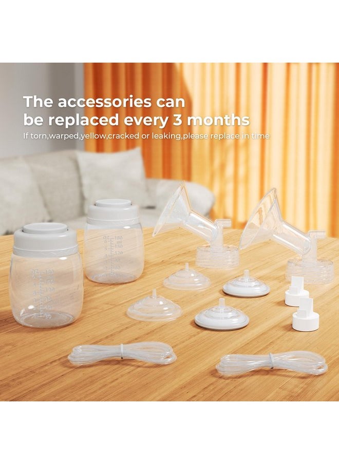 Breast Pump Parts Compatible with Spectra Replacement Pump Parts, Spectra Pump Parts, Spectra Breast Pump, Spectra Bottles, Spectra s1 s2 Pump Parts, Spectra Flange 21mm Full Set Replacements 2 Set