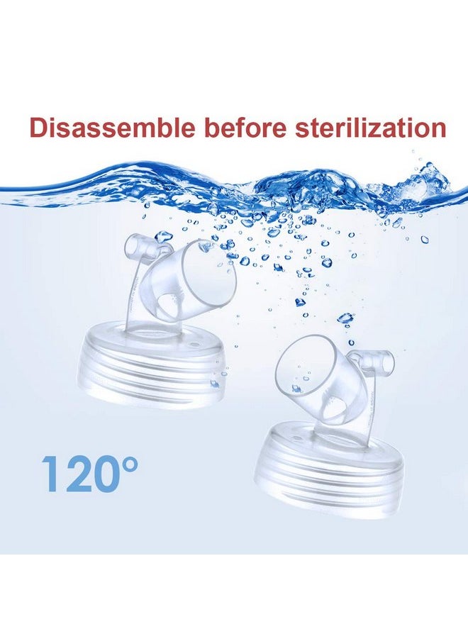 Maymom Widemouth Connector 2pc Compatible w Spectra S1 Spectra S2 Pump; Compatible with Medela PersonalFit Shield, Pumpin Pal Shield, Lansinoh Flange, Maymom MyFit Shields, MyFit Crater Shield