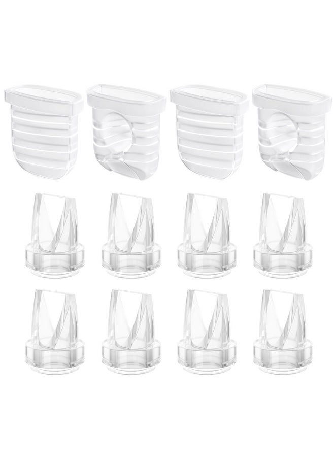 TOVVILD 12PCS Duckbill Values Silicone Diaphragm Compatible with eufy E10 S1 S1 Pro, S32 Breast Pump Replacement Pump Parts Accessories