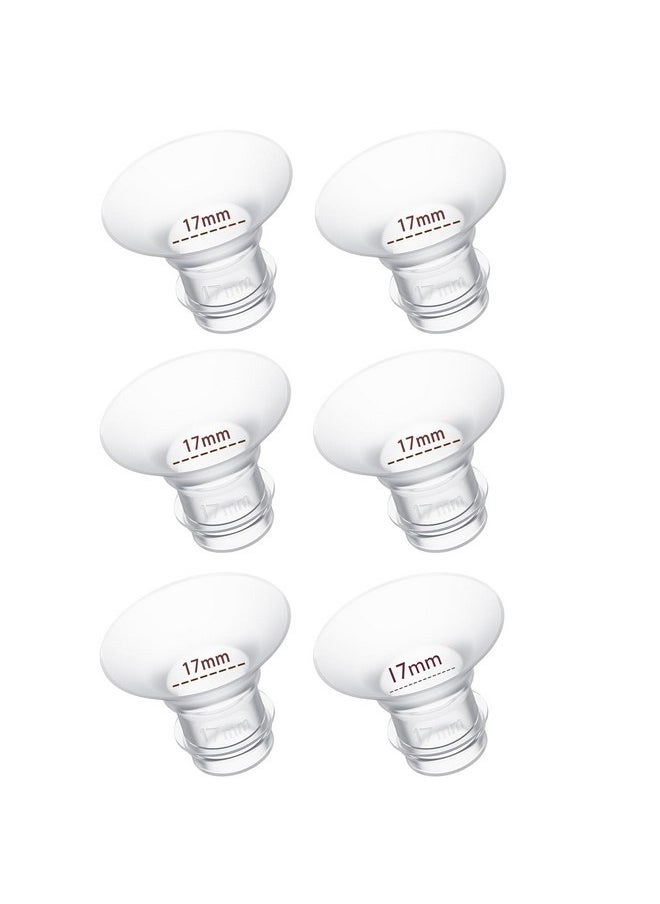 17mm Flange Insert 6PC, Compatible with 17mm Flange Spectra/Flange Inserts for Spectra/Momcozy Flange Inserts/Momcozy Wearable Breast Pump Flange Insert/Flange Inserts for Medela Pump/Willow/TSRETE