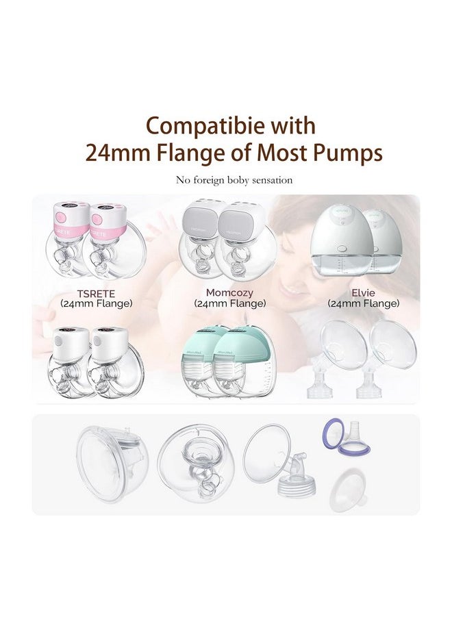 17mm Flange Insert 6PC, Compatible with 17mm Flange Spectra/Flange Inserts for Spectra/Momcozy Flange Inserts/Momcozy Wearable Breast Pump Flange Insert/Flange Inserts for Medela Pump/Willow/TSRETE