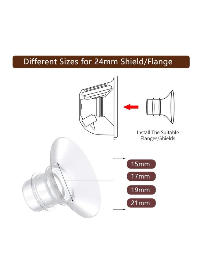 17mm Flange Insert 6PC, Compatible with 17mm Flange Spectra/Flange Inserts for Spectra/Momcozy Flange Inserts/Momcozy Wearable Breast Pump Flange Insert/Flange Inserts for Medela Pump/Willow/TSRETE