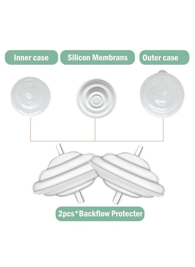 20mm Flange Pump Parts Compatible Spectra S1 S2 9 Breast Pumps Replacement,Full Set Replacements Include Flange Backflow Protector Membrane Duckbill Valve Tube,Not Original Accessories