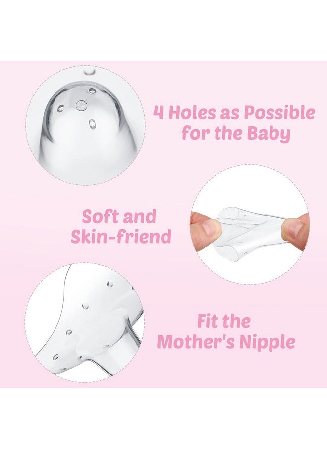 12 Pieces Nipple Shields Shield for Breast Feeding Breastfeeding Nipple Protector 20 mm Nipple Protectors with Clear Carrying Case Silicone Nipple Extender for Breastfeeding, Flat or Inverted Nipples