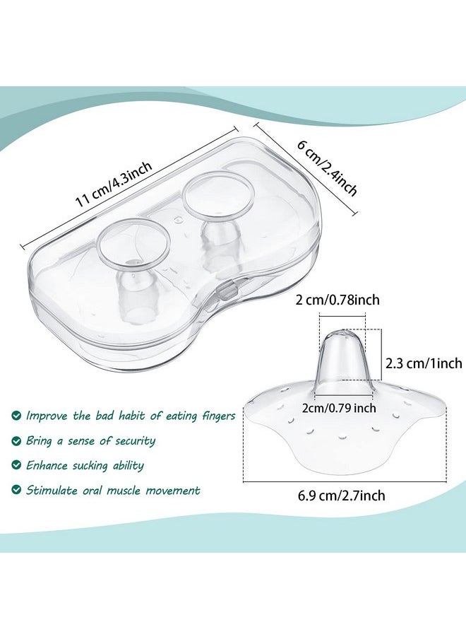 12 Pieces Nipple Shields Shield for Breast Feeding Breastfeeding Nipple Protector 20 mm Nipple Protectors with Clear Carrying Case Silicone Nipple Extender for Breastfeeding, Flat or Inverted Nipples