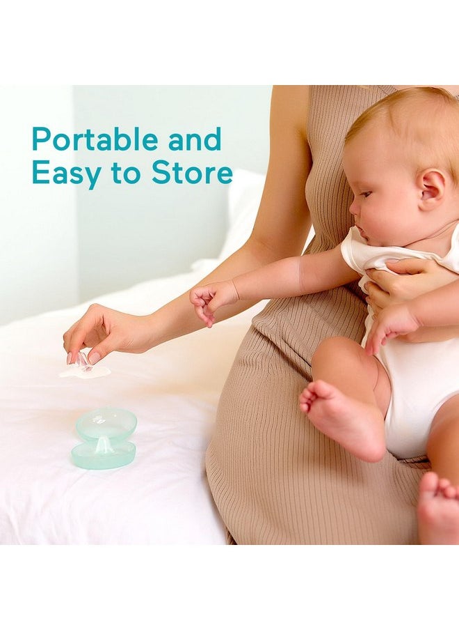Paruu Contact Nipple Shields, Butterfly Breastfeeding Nipple Shields for Protecting Sore, Flat or Inverted Nipples, 100% Food-Grade Silicone, Made Without BPA/BPS, Include Carry Case (17mm)