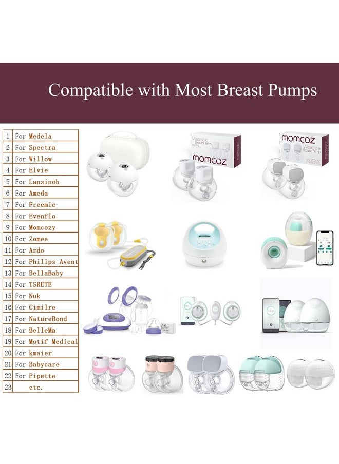 10PCS Flange Inserts 13/15/17/19/21mm,Compatible with Momcozy S12 Pro/M5/S9 Pro Hands-Free Breast Pump,Use for Medela/Spectra/Elvie/Willow/TSRETE/kmaier 24mm Shields/Flanges,Reduce 24mm to Other Size