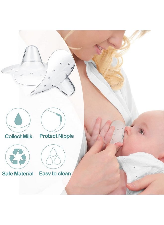 8 Pieces Nipple Cover for Nursing Newborn, Contact Nipple Protector 24 mm 15 mm Nipple Everters with Clear Carrying Case Silicone Nipple Extender for Breastfeeding, Flat or Inverted Nipples