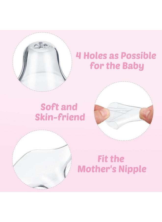 8 Pieces Nipple Cover for Nursing Newborn, Contact Nipple Protector 24 mm 15 mm Nipple Everters with Clear Carrying Case Silicone Nipple Extender for Breastfeeding, Flat or Inverted Nipples