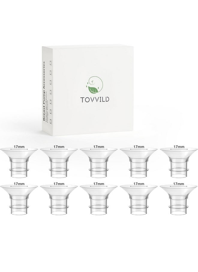 TOVVILD 17mm Flange Inserts for 24mm Flange/Shield, Compatible with Momcozy/Medela/MOMMED/Bellababy/Spectra Breast Pumps, Pump Parts Replace (10PCS 17mm)