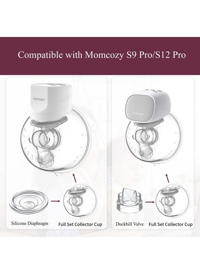 S9 Pro / S12 Pro Replacement Pump Parts - 6pcs Duckbill Valve and 4pcs Silicone Diaphragm - Compatible with Momcozy S12 Pro/S9 Pro,TSRETE,kmaier Breast Pump,Replacement Parts Accessories - BPA Free