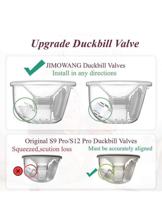S9 Pro / S12 Pro Replacement Pump Parts - 6pcs Duckbill Valve and 4pcs Silicone Diaphragm - Compatible with Momcozy S12 Pro/S9 Pro,TSRETE,kmaier Breast Pump,Replacement Parts Accessories - BPA Free