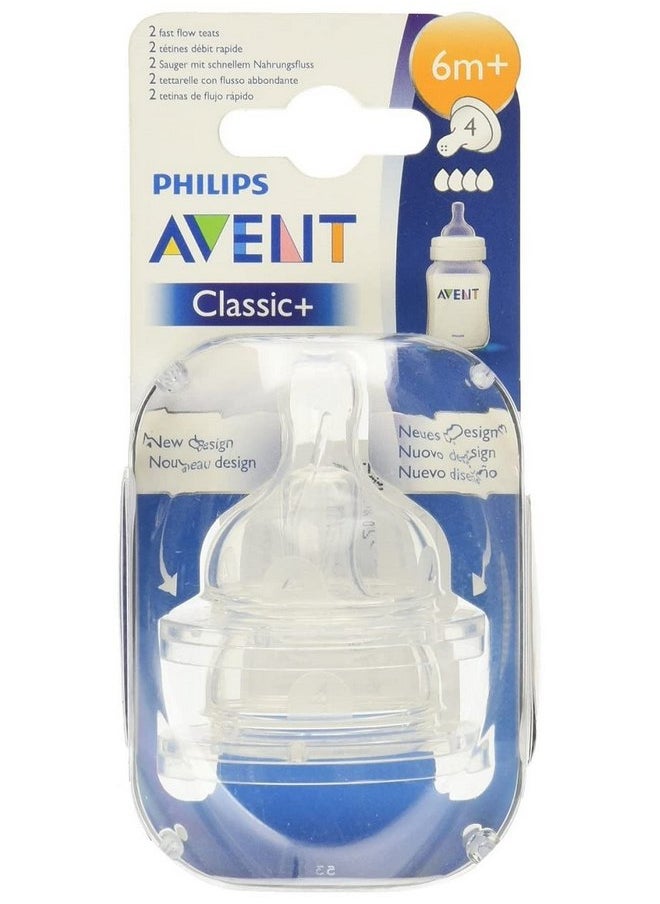 Philips ID SCF424/27 Philips Avent Anti-Colic Nipple, Fast Flow 6m+, 2 pack