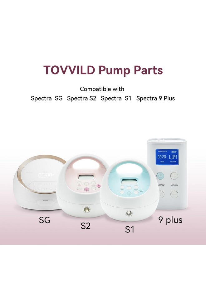 TOVVILD Breast Pump Parts for Spectra, Replace Duckbill Valves Tubes Backflow Protector Membrane for Spectra S1 S2 9 Plus Synergy Gold Breast Pump Replacement Accessories,10PCS